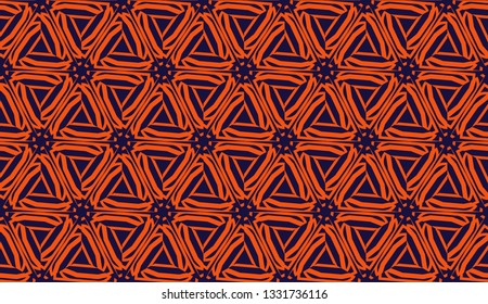 Curved line in triangles style. Vector illustration. CFor interior wallpaper, smart design, fashion print