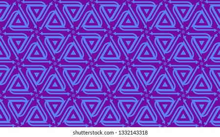 Curved line in triangles style. Vector illustration. Decorative design for For interior wallpaper, smart design, fashion print.