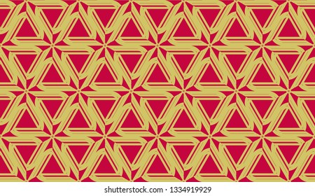 Curved line in triangles style. Vector illustration. CFor interior wallpaper, smart design, fashion print