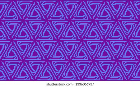 Curved line in triangles style. Vector illustration. Decorative design for For interior wallpaper, smart design, fashion print.