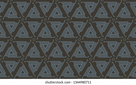 Curved line in triangles style. Vector illustration. For interior wallpaper, smart design, fashion print