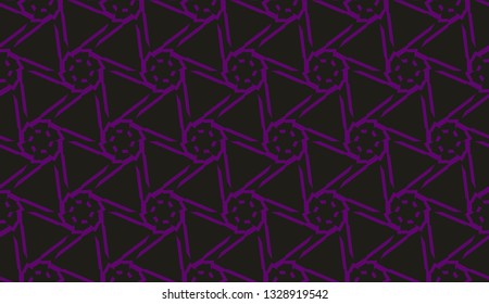 Curved line. Triangular style. Vector illustration