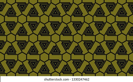 Curved line. Triangular style. Vector illustration