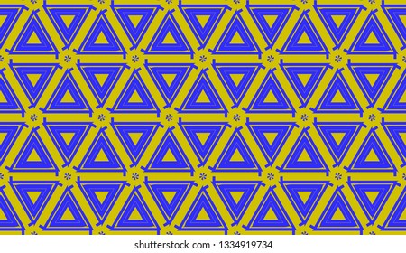 Curved line. Triangular style. Vector illustration