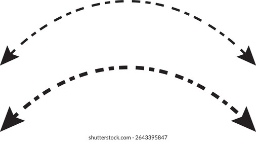 Curved line with two side arrow, Semicircular curved, direction, app and logo design, blue arrow icon, Two side arrow icon vector on white background,
