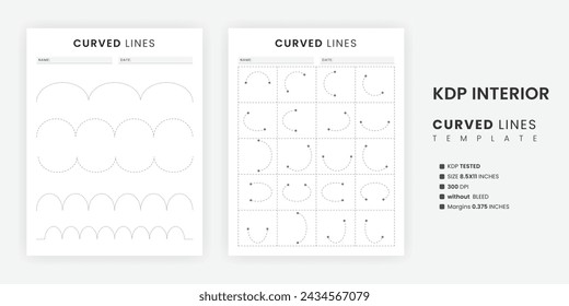 Curved Line Worksheet for Preschool | Printable Tracing Lines and Curves Worksheet for Kids