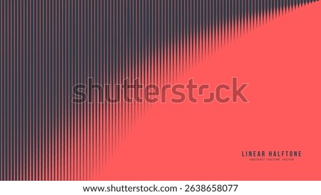 Curved linear halftone with smooth semicircle gradient transition in red and black. Minimalist and modern visual style, great for posters, UI, cover art or graphic compositions. Modern brutalism style