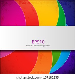 Curved lines abstract rainbow vector background