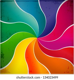 Curved  lines abstract vector background