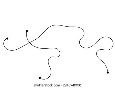 Curved lines for background decoration