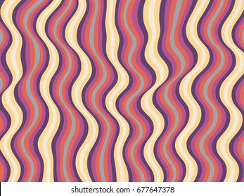 Curved lines background, wavy pattern with bent lines. Abstract striped vector illustration. Banner, billboard, marketing brochure cover or card backdrop. Futuristic style graphic.
