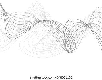 curved lines background white and grey and black vector