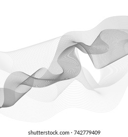 curved lines background white and grey 