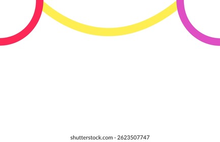 Curved lines birthday party decorations are colorful