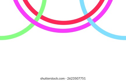 Curved lines birthday party decorations are colorful