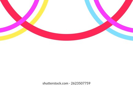 Curved lines birthday party decorations are colorful