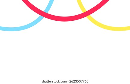 Curved lines birthday party decorations are colorful