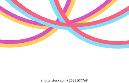 Curved lines birthday party decorations are colorful