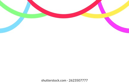 Curved lines birthday party decorations are colorful