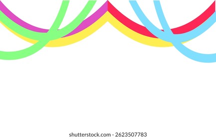 Curved lines birthday party decorations are colorful