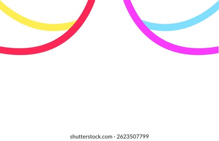 Curved lines birthday party decorations are colorful