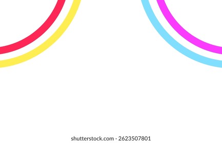Curved lines birthday party decorations are colorful
