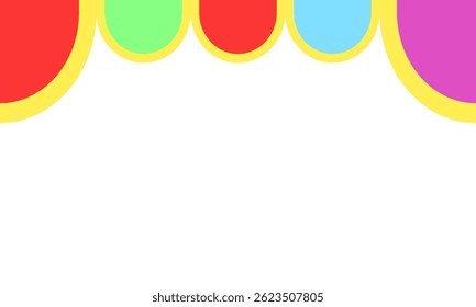 Curved lines birthday party decorations are colorful