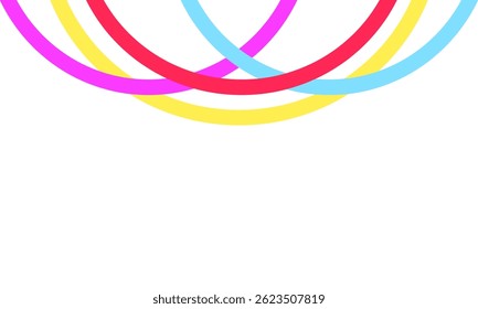 Curved lines birthday party decorations are colorful