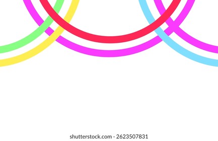 Curved lines birthday party decorations are colorful
