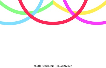 Curved lines birthday party decorations are colorful