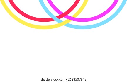 Curved lines birthday party decorations are colorful