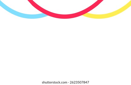 Curved lines birthday party decorations are colorful