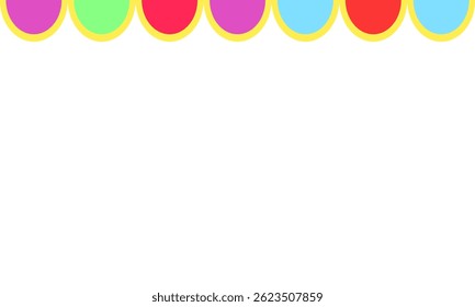 Curved lines birthday party decorations are colorful