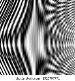 Curved lines creative design modern striped pattern black and white monochrome design element empty blank backlground