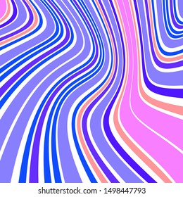 Curved lines of different colors on a white background. Abstract design