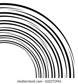 Curved lines element in clipping path. Curved lines, stripes through artboard