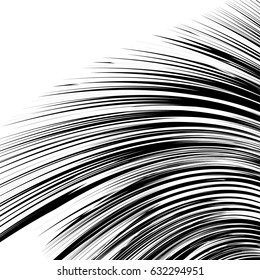 Curved lines element in clipping path. Curved lines, stripes through artboard