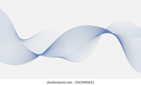 curved lines form fluid wave shapes. Gradient shades create a sense of depth and motion. A dark background emphasizes the vibrant details. The pattern is abstract