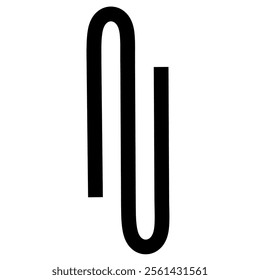 curved lines form the letter N, simple lines.