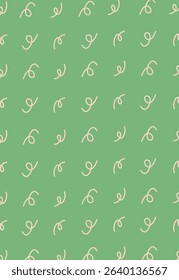 Curved lines form a repeating abstract pattern on a solid backdrop. Loops and swirls create a seamless decorative design. Cartoon vector illustration.