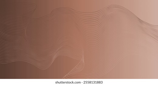 Curved lines with gradient transition in brown tones