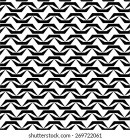 Curved lines in a horizontal pattern background, seamless vector.