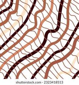 Curved lines. Linear art. Abstract wave background.