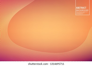 Curved Lines on Pink Background. Vector Geometric Template Design for Posters, Slides, Video Intros. Abstract Background.