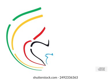 Curved lines on a white background.