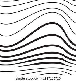 Curved lines in a pattern, mesh, seamless vector background. 