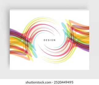 Curved lines with perspective effect. Optical fiber. 3d abstract background. Vector illustration for cover, card, postcard, banner, poster, brochure or presentation.