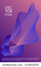 Curved lines ripple texture fluid geometric shapes abstract backgrounds, cover page layouts set. Curve wavy lines fiber blend gradients, flowing waves ripple. Violet curve intersecting lines texture.