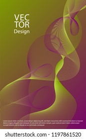 Curved lines ripple texture fluid geometric shapes abstract backgrounds, cover page layouts set. Curve wavy lines fiber blend gradients, flowing waves ripple. Cool curve intersecting lines texture.