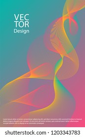 Curved lines ripple texture fluid geometric shapes abstract backgrounds, cover page layouts set. Curve wavy lines fiber blend gradients, flowing waves ripple. Cool curve intersecting lines texture.